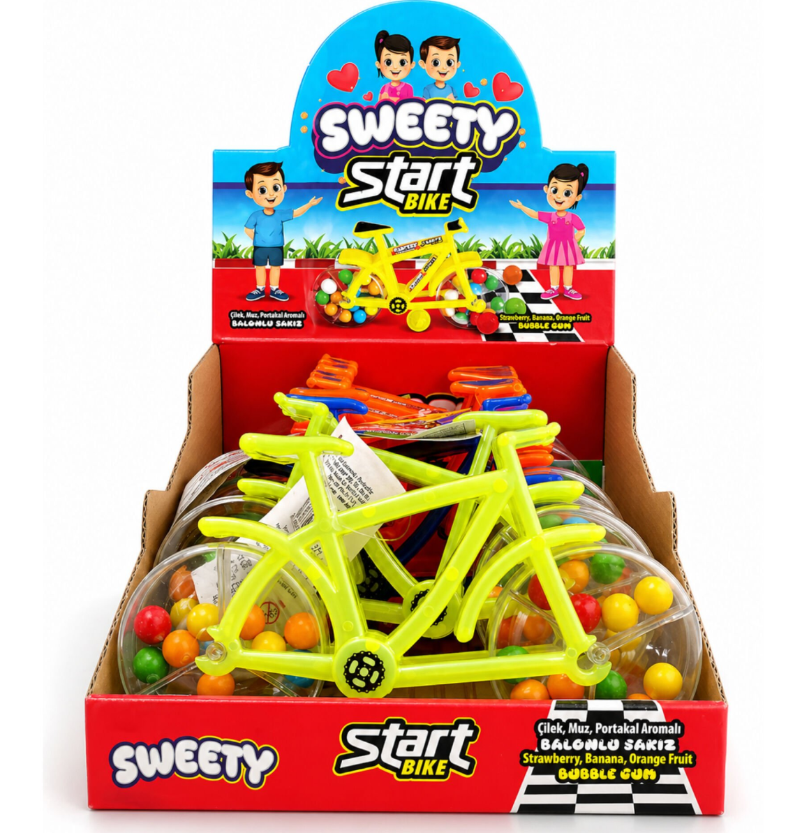 Bobbo Sweety Start Bike Çilek Muz Portakal