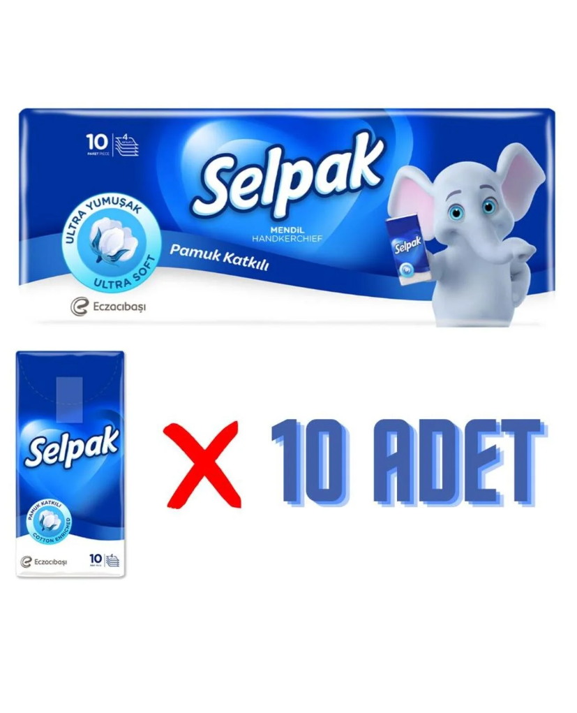 Selpak Mendil 10 Lu Paket - Klasik