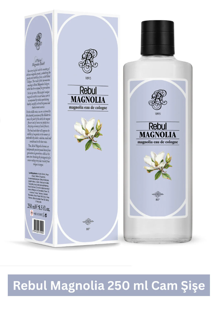 Rebul 250ML Magnolıa Kolonya Cam şişe
