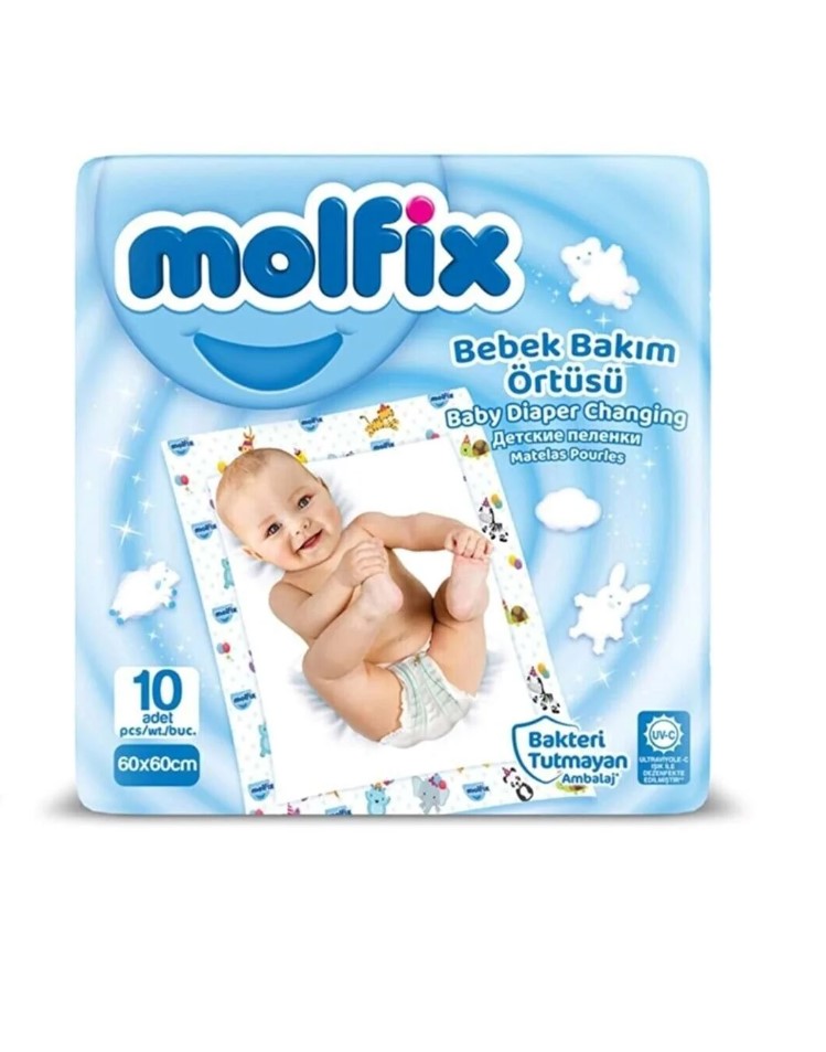 Molfix Bebek Bakım Örtüsü 60 X 60 Cm 10 Adet