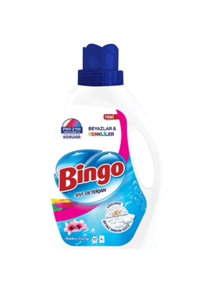 Bingo Sıvı Deterjan Renkli - Beyaz Amber 2600 Ml