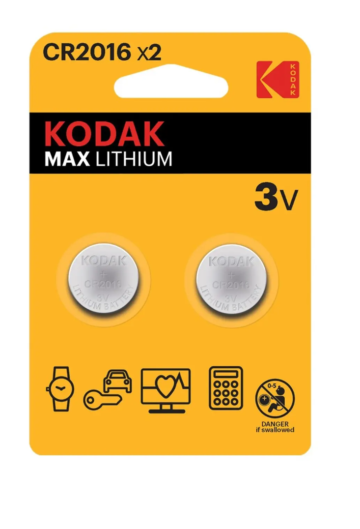 Kodak 2 Adet Ultra Lityum Cr2016 Para Pil