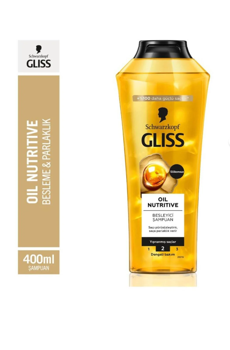Gliss Oil Nutritive Besleyici Şampuan Yıpranmış Saçalar 400 ml