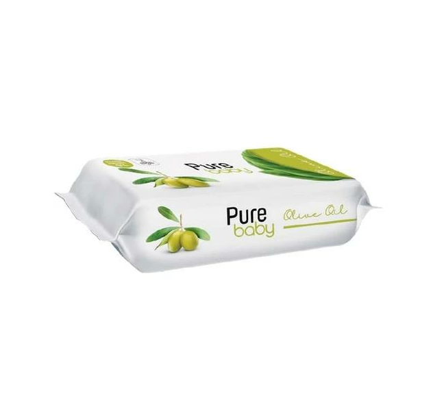 Pure Baby Zeytinyağlı Islak Bebek Havlusu 50 Yaprak