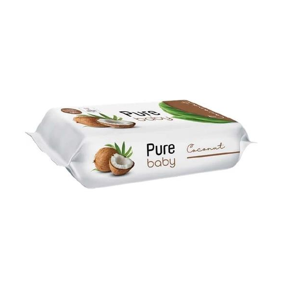 Pure Baby Hindistan Cevizli Islak Bebek Havlusu 50 Yaprak