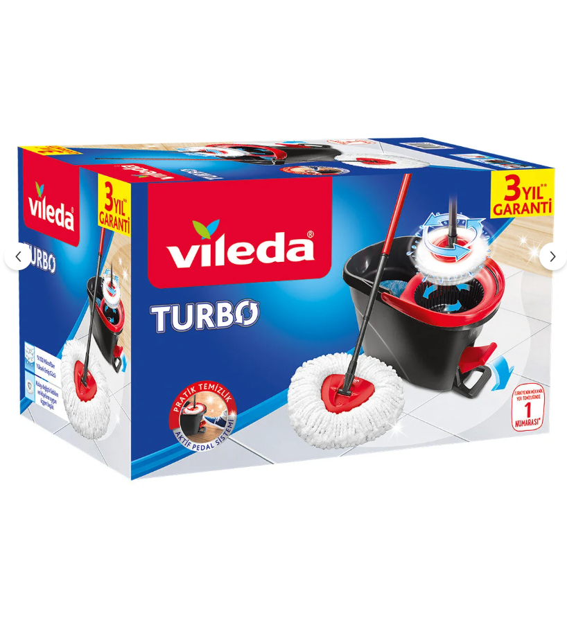Vileda Turbo Pedallı Temizlik Seti (Komple Set)