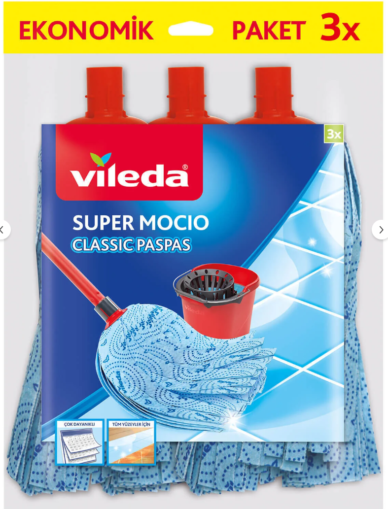 Vileda Supermocio 3 lü Klasik Yedek Paspas