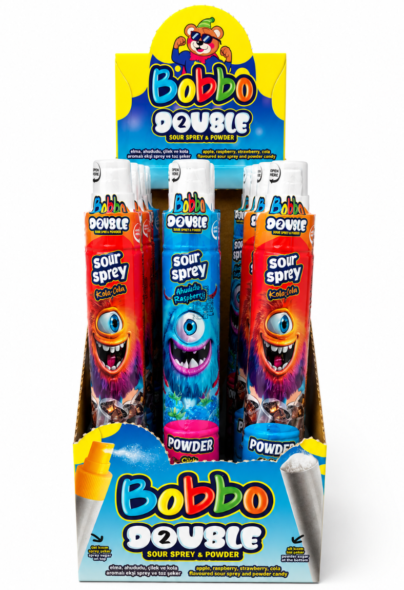 Bobbo Double 12'li Aromalı Toz Şeker