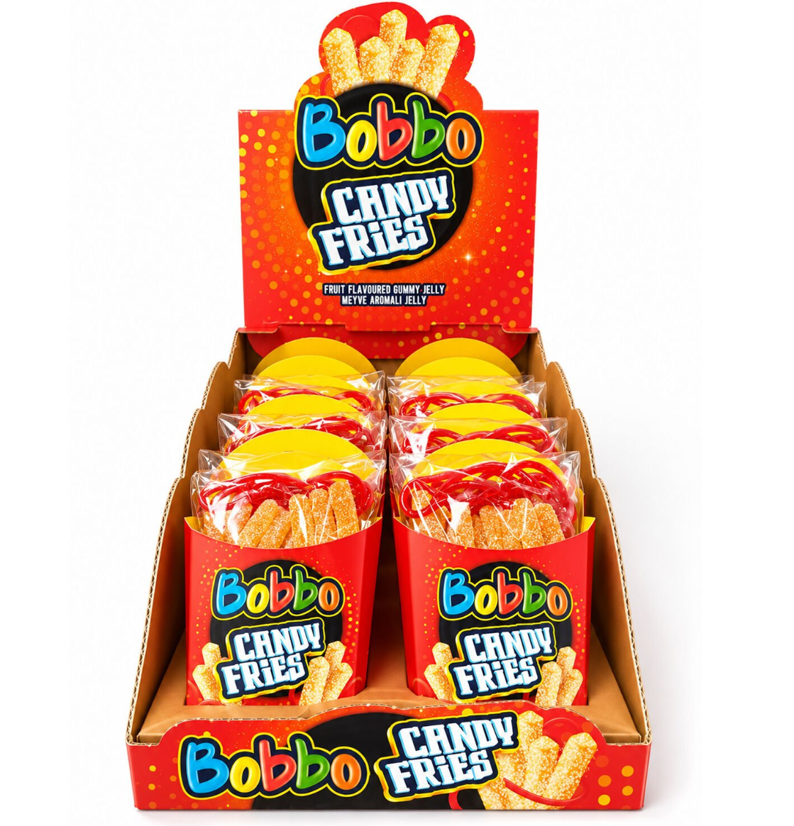 Bobbo Candy Fries 12'li Meyve Aromalı Jelly