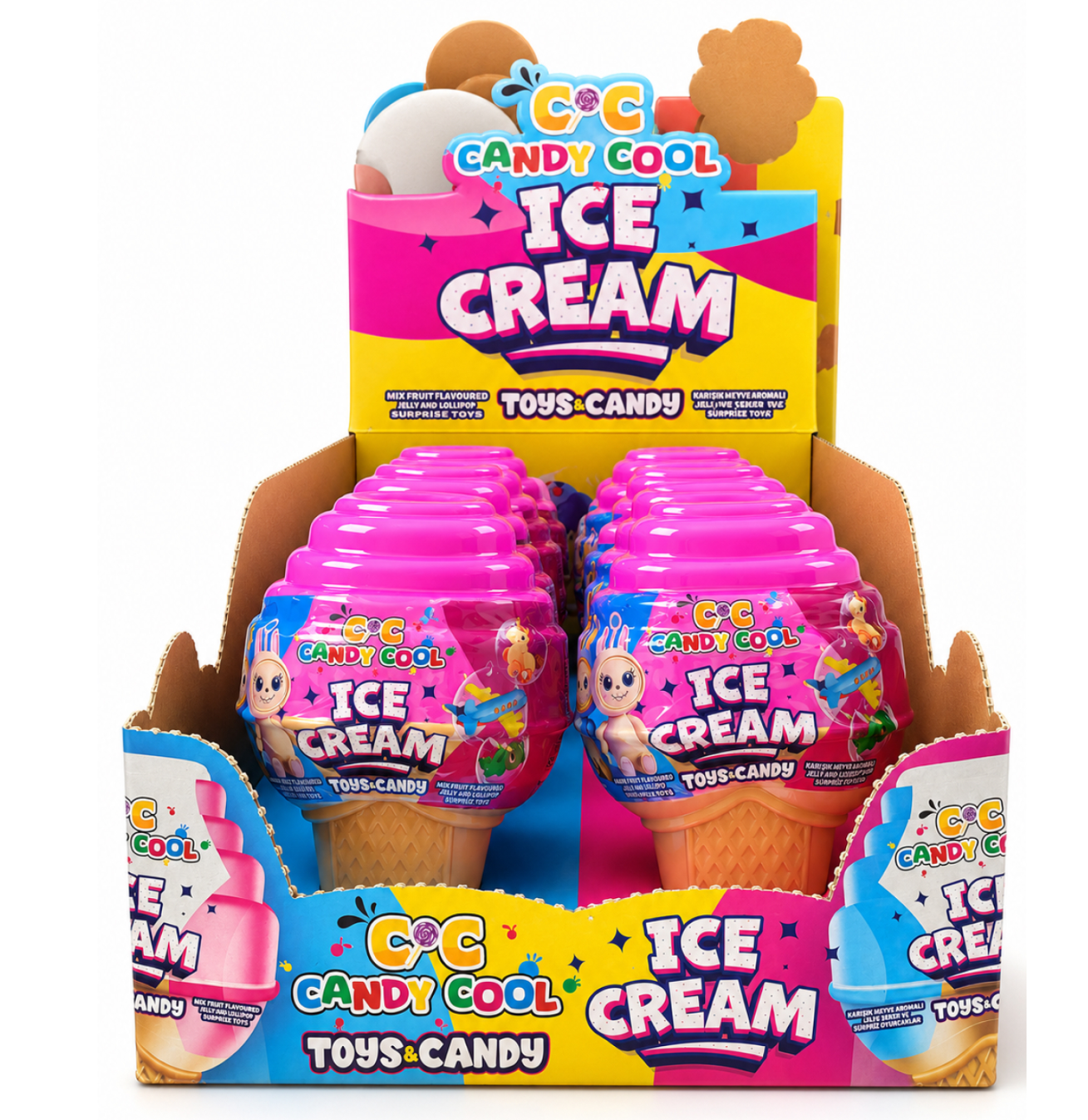 Bobbo Candy Ice Cream Toys 8'li Lolipop