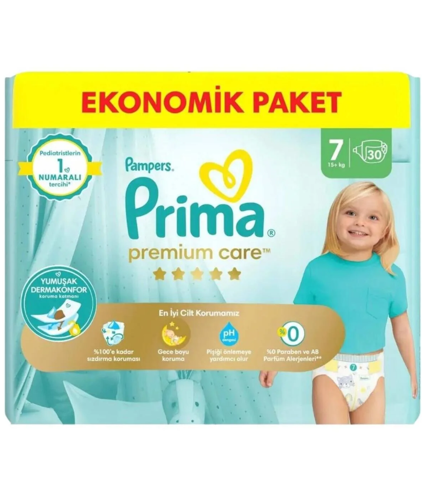Prima Premium Care 7 Numara 30'lu Bebek Bezi