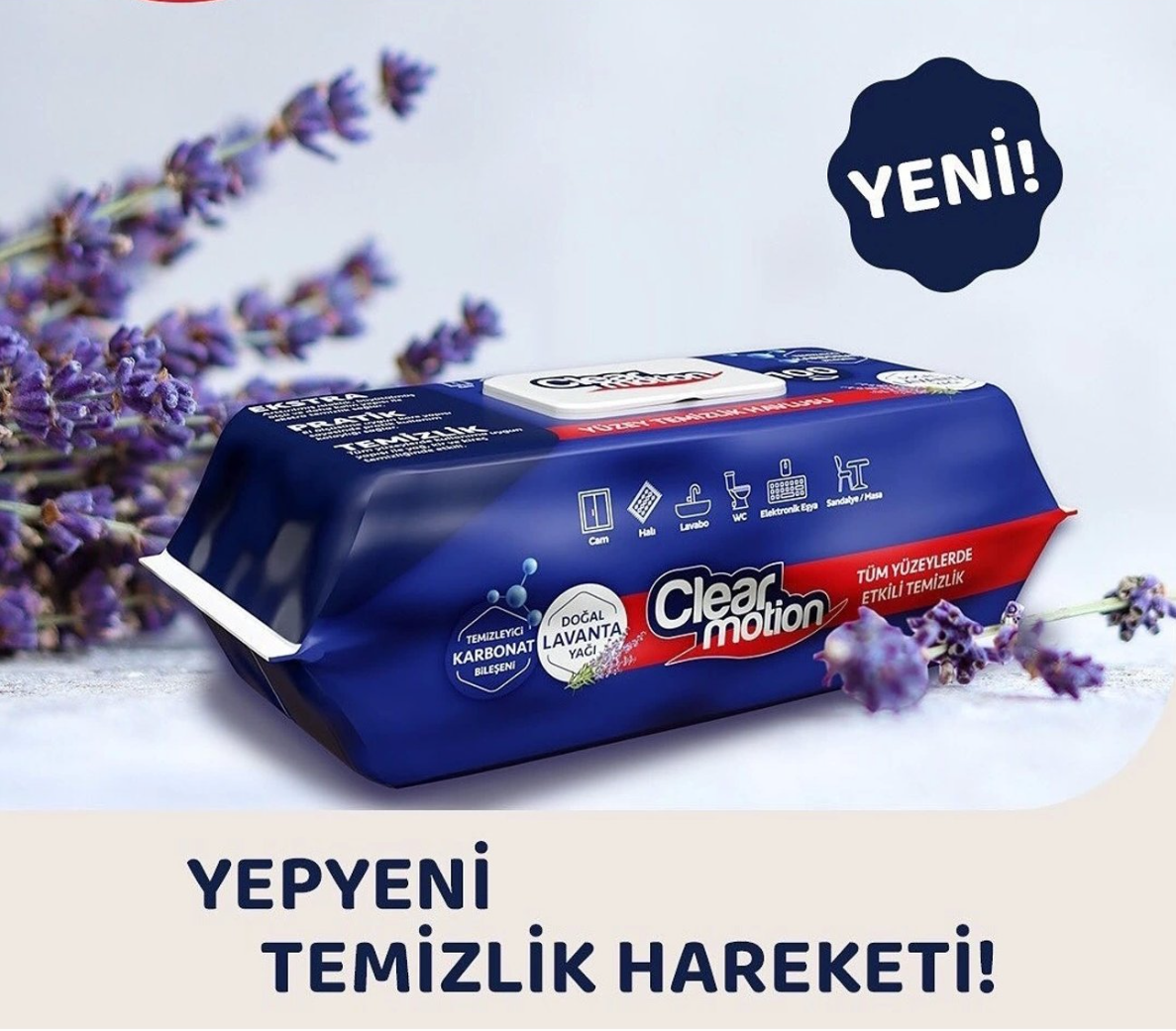 Clear Motion Lavanta Temizlik Havlusu 100'lü