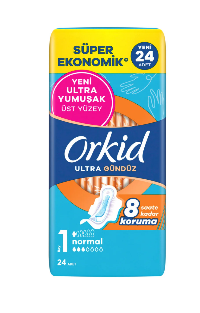 Orkid Ultra Normal (Boy 1) 24 Adet Süper Ekonomik Hijyenik Ped