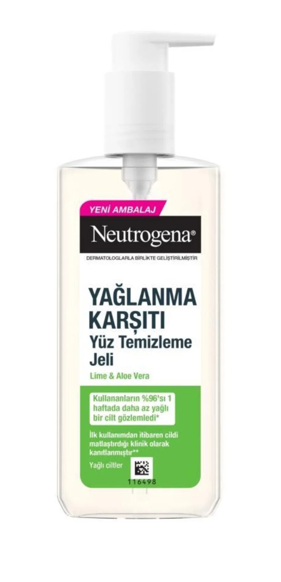 Neutrogena Yağlanma Karşıtı Lime & Aloe Vera Yüz Temizleme Jeli