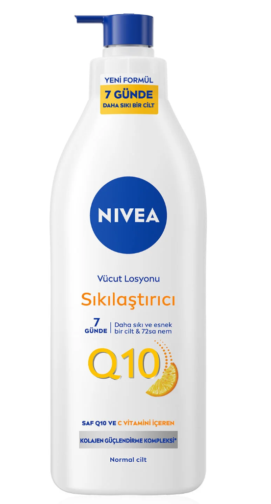 NIVEA Q10 Sıkılaştırıcı Vücut Losyonu 400ml, 7 Günde Sıkılaşma, 72 Saat Nemlendirici