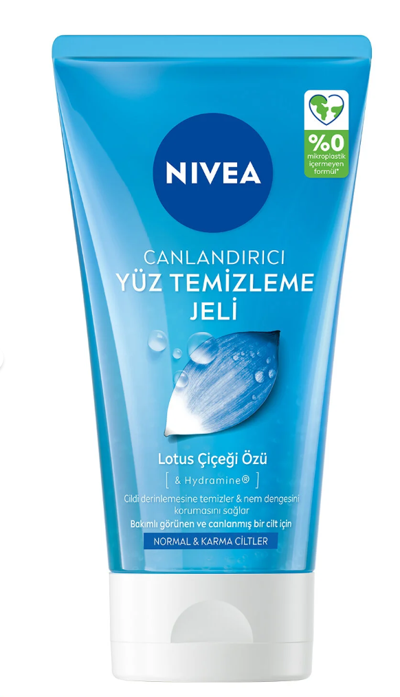 NIVEA Canlandırıcı Yüz Temizleme Jeli 150ml, Ferahlarıcı Lotus Çiçeği, Derinlemesine Temizlik, Hydra