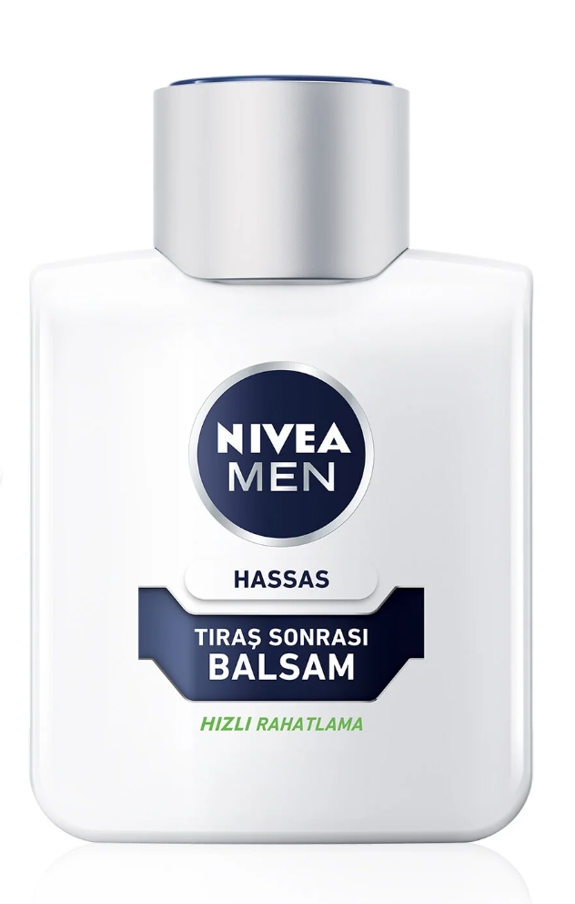 NIVEA MEN Erkek Hassas Ciltlere Özel Tıraş Sonrası Balsam 100ml, Tahriş ve Hassasiyet Karşıtı,Nemlendirici