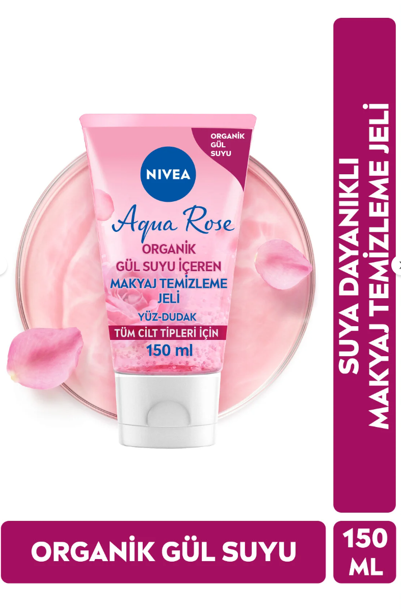 NIVEA AQUA ROSE MAKAJ TEM. JELİ 150 ML TÜM CİLTLER