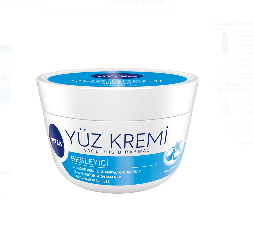 Nivea Besleyici Yüz Kremi 100 ml
