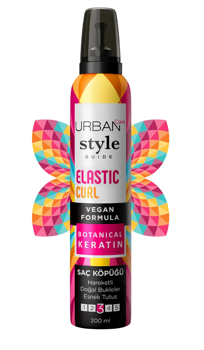Urban Care Style Guide Elastic Curl Doğal Görünüm Sağlayan Saç Köpüğü-esnek Tutuş-vegan -200 ml
