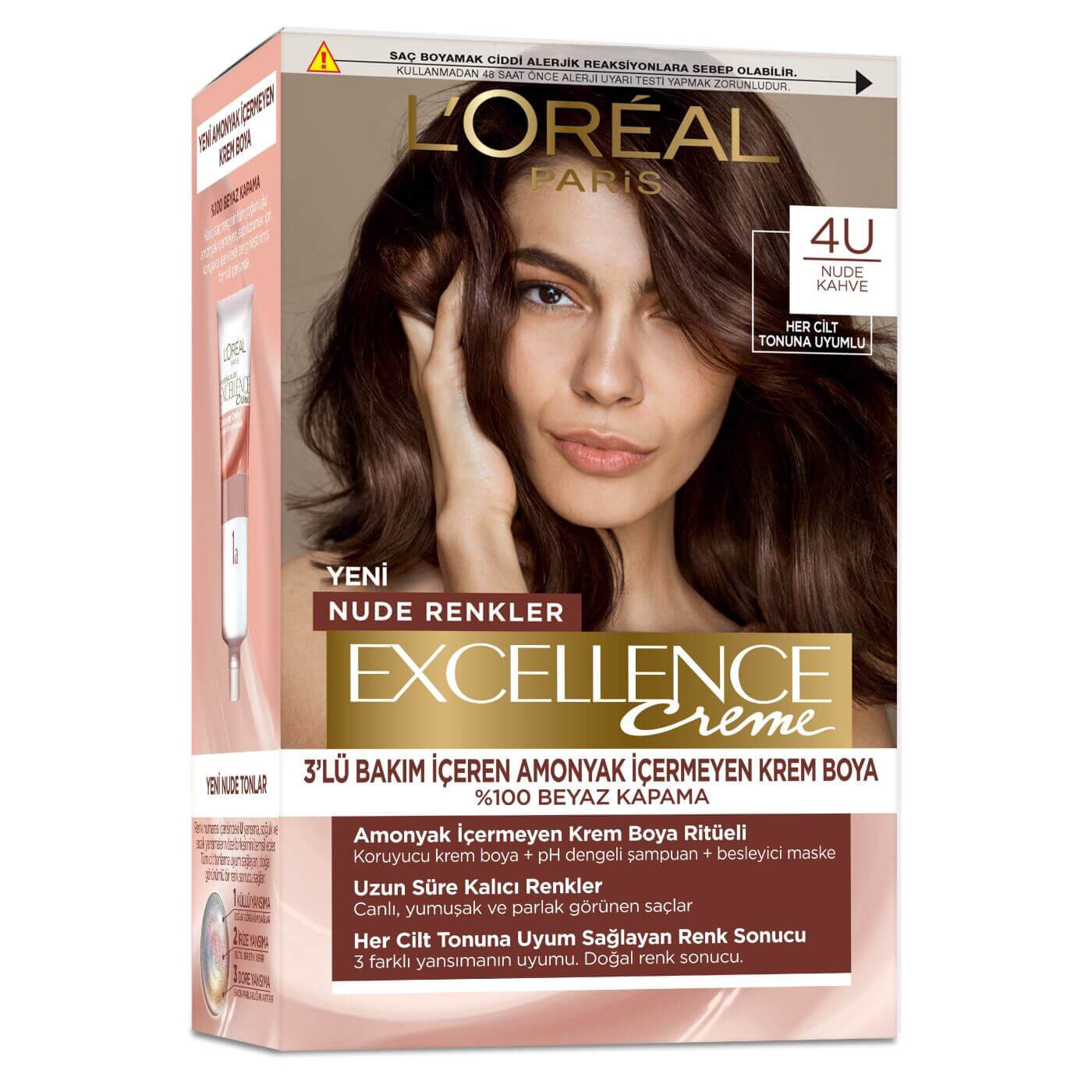 L'Oreal Paris Excellence Saç Boyası Nude Kahve 4U