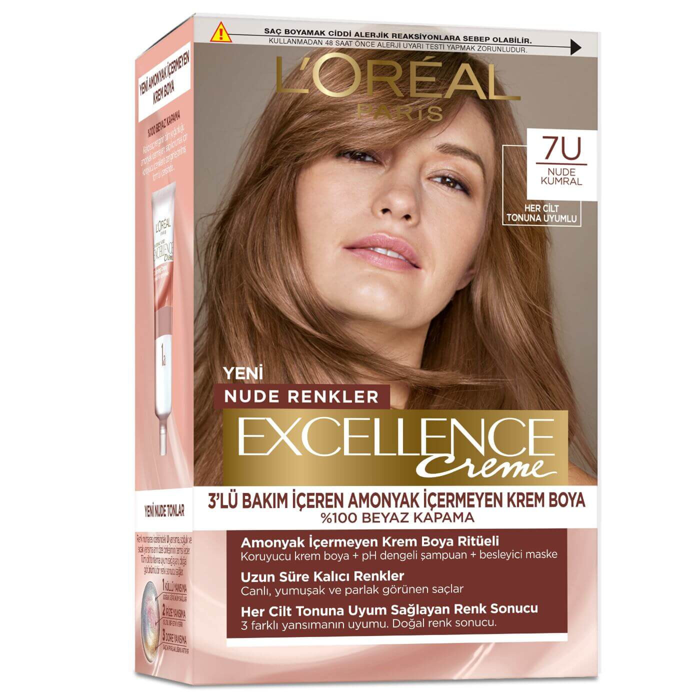 L'Oreal Paris Excellence Saç Boyası Nude Kumral 7U
