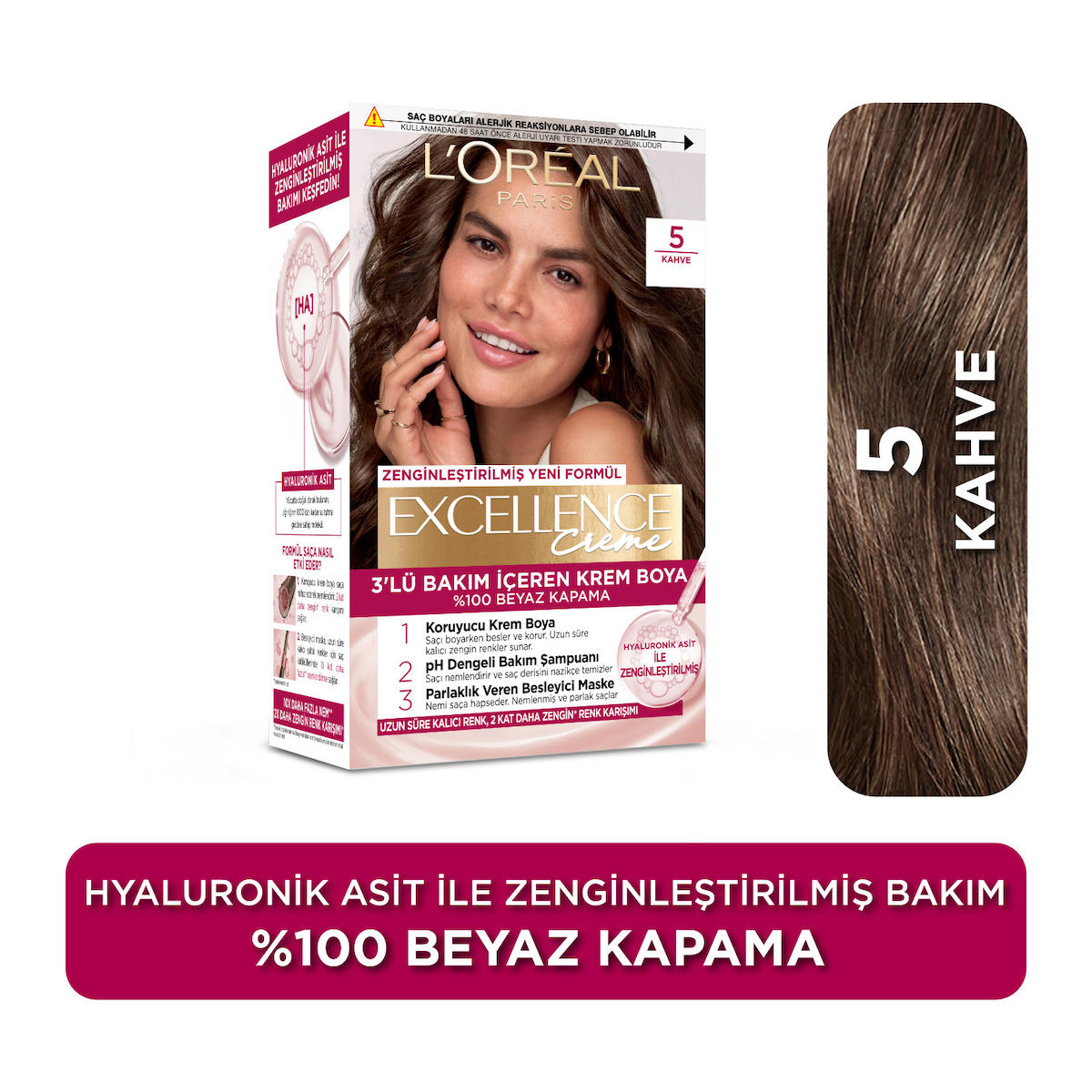 Loreal Paris Excellence Creme Saç Boyası 5 Kahve