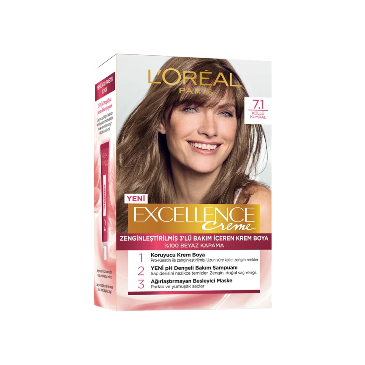 Loreal Paris Excellence Creme Saç Boyası 7.1 Küllü Kumral