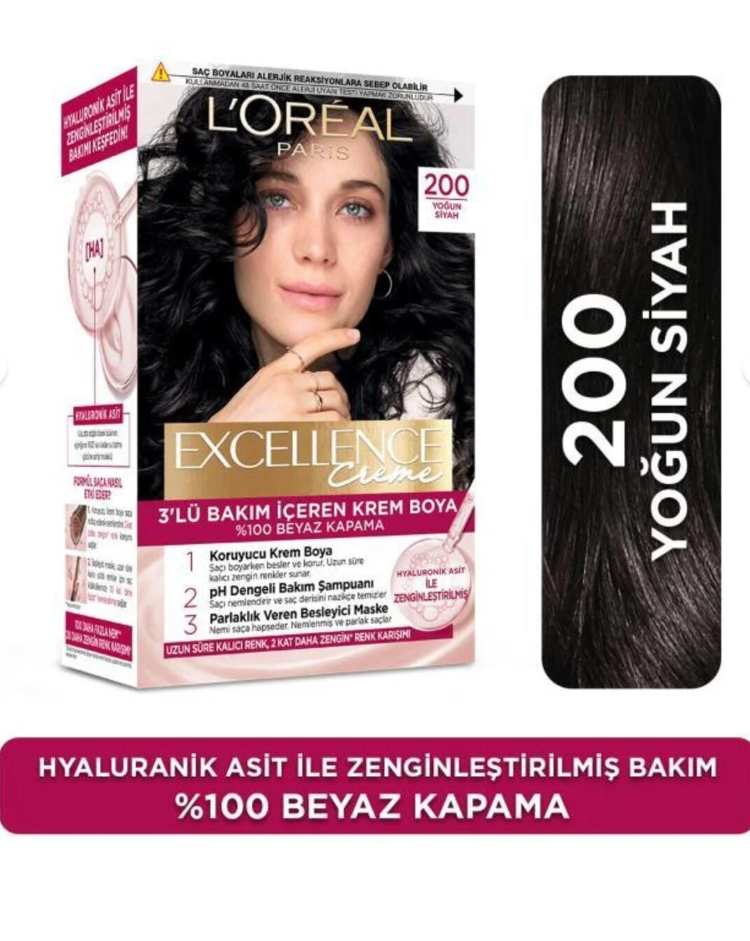 LOREAL PARİS EXCELLENCE YOĞUN SİYAH 200