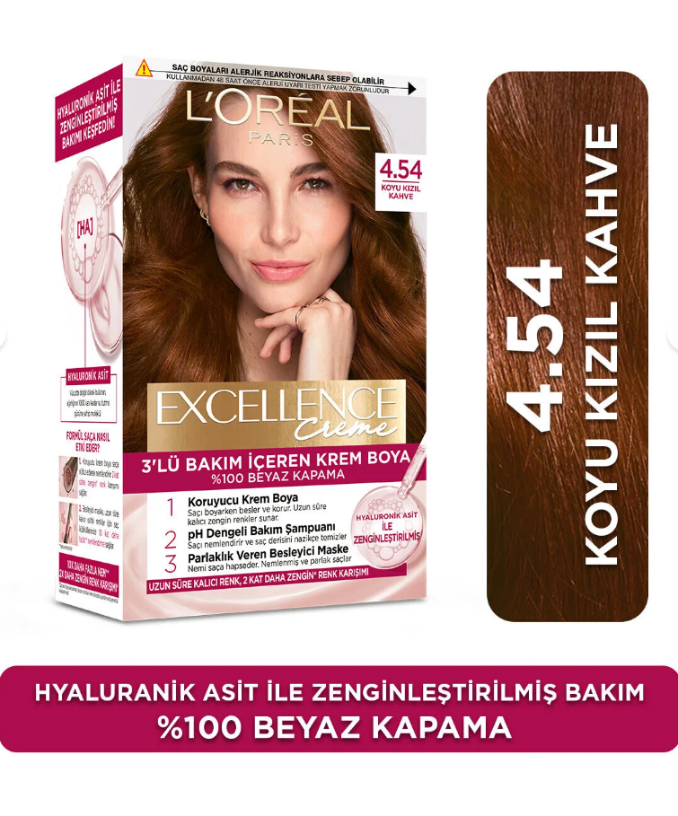 LOREAL PARİS EXCELLENCE KOYU KIZIL KAHVE 4-54