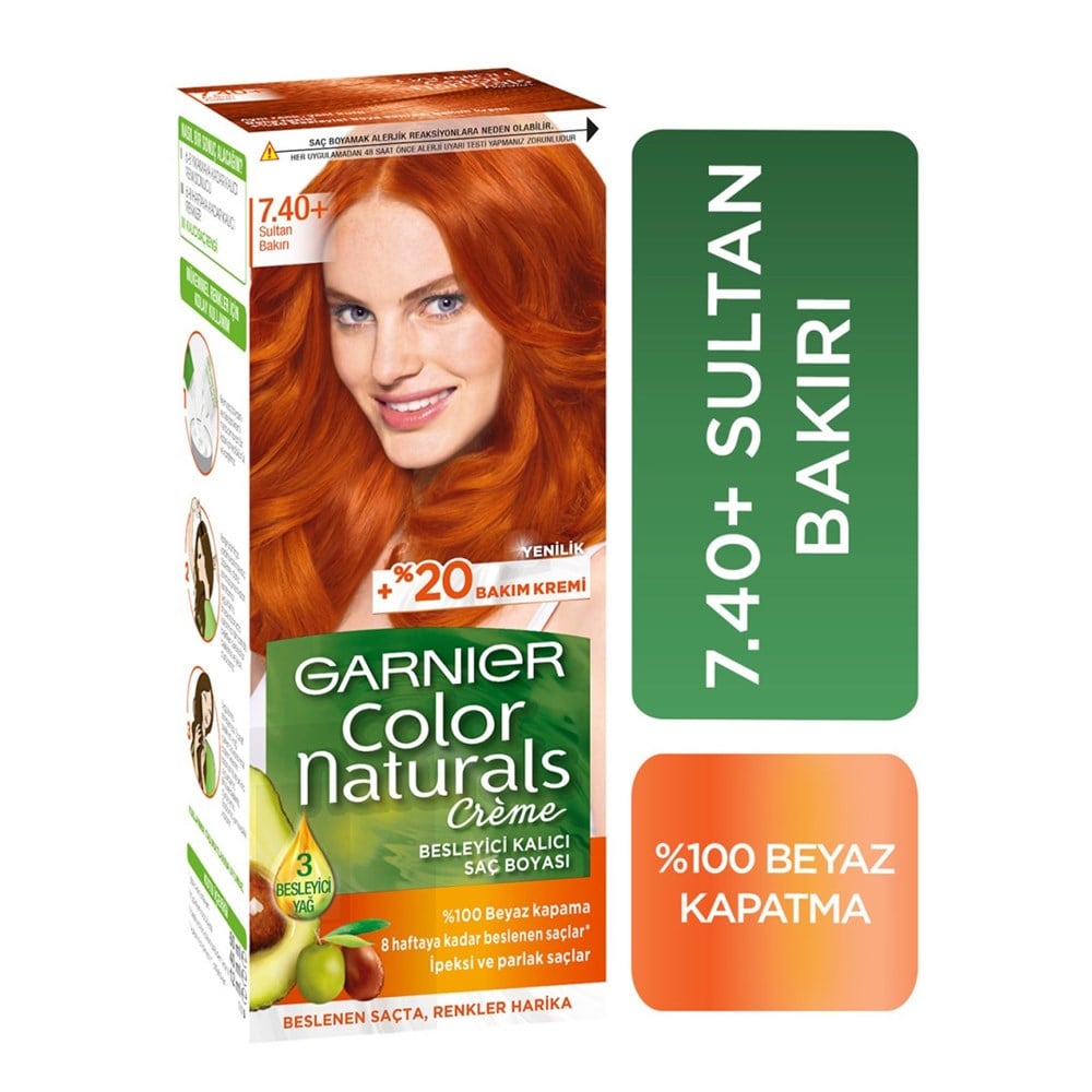 Garnier Color Naturals Krem Saç Boyası 7.40 Sultan Bakırı