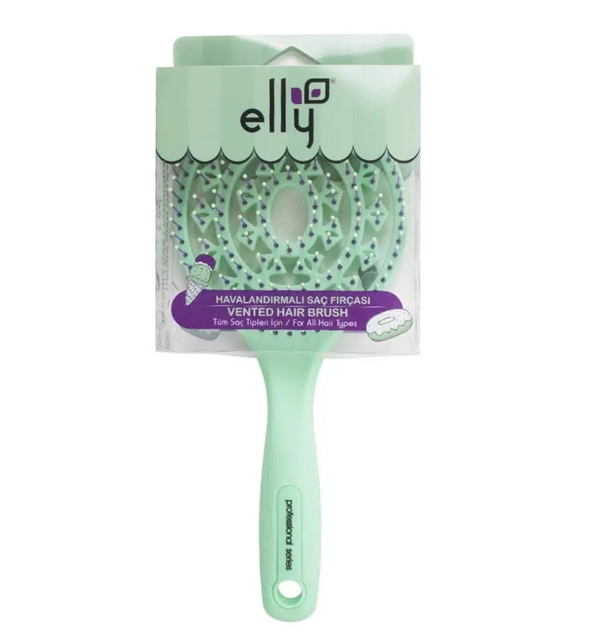 Elly (8790) Havalandırmalı Saç Fırçası Yeşil