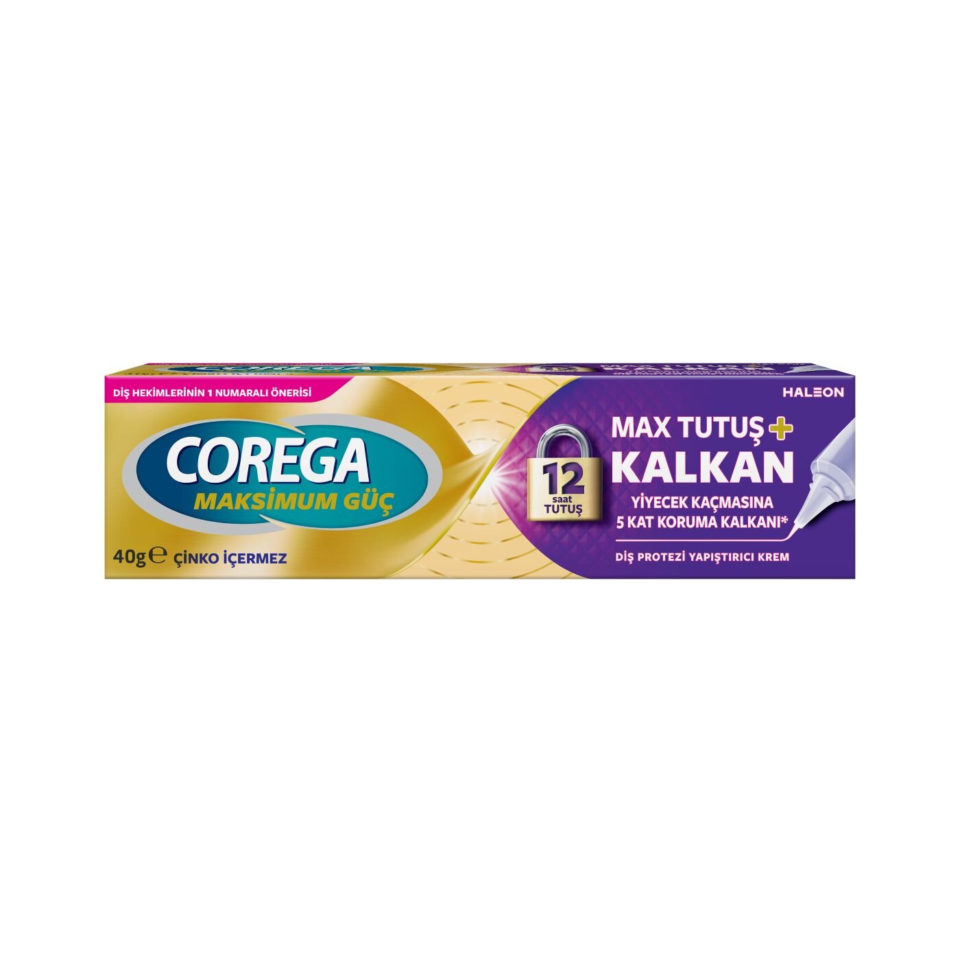 Corega Maksimum Tutuş Kalkan Diş Protezi Yapıştırıcı Krem 40 gr