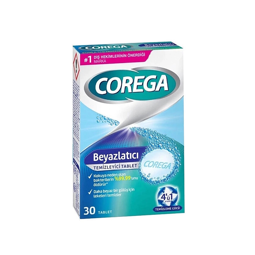 Corega Beyazlatıcı Temizleyici Tablet 30 Tablet