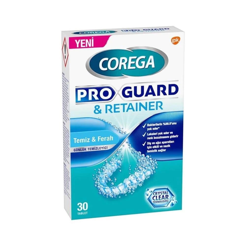 Corega Pro Guard Ortodontik Günlük Temizleyici Tablet 30 Tablet
