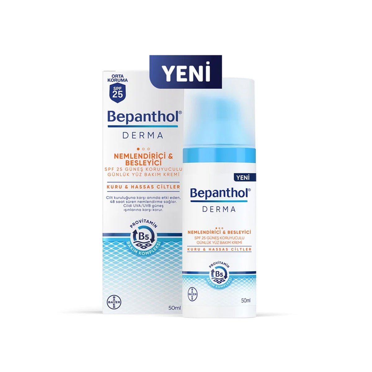 Bepanthol Derma Nemlendirici ve Besleyici SPF 25 Yüz Bakım Kremi 50 ml