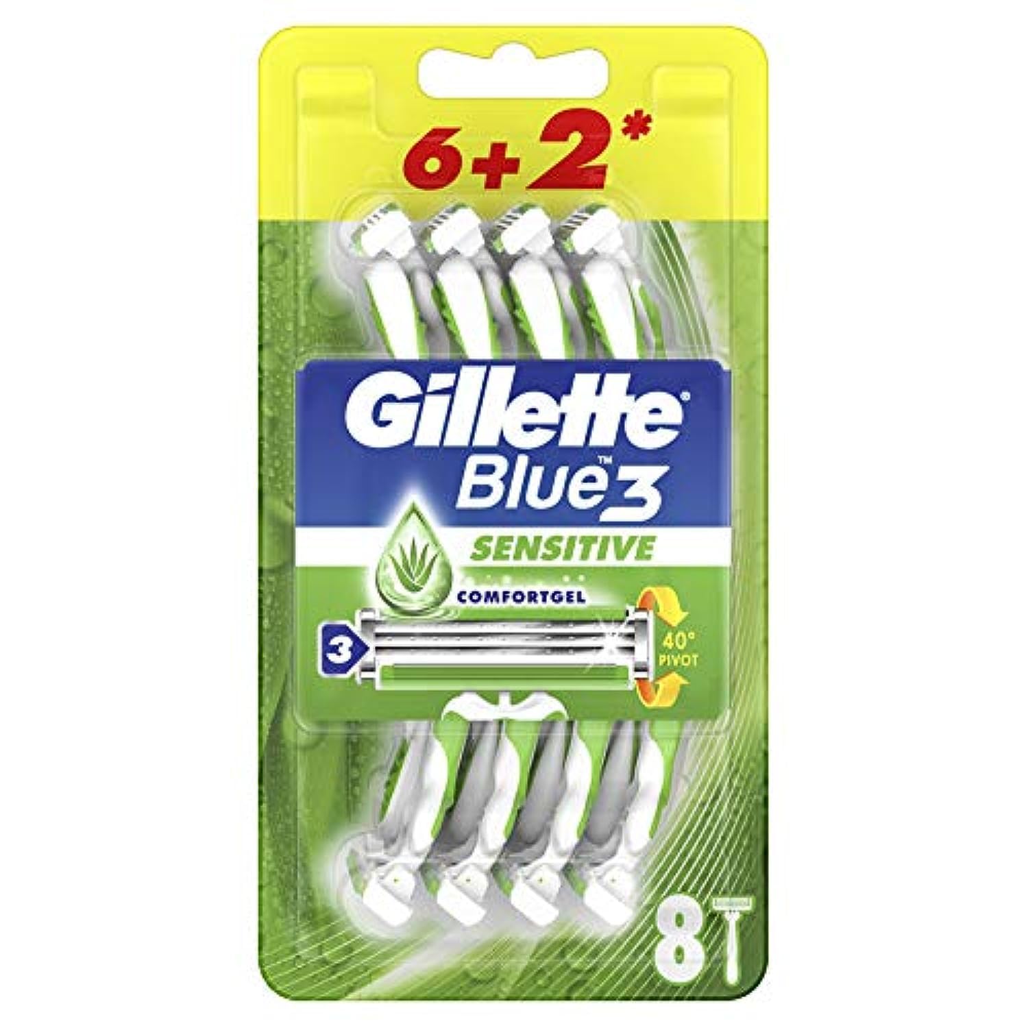 Gilette Blue3 Plus Tıraş Bıçağı Sensitive 6+2