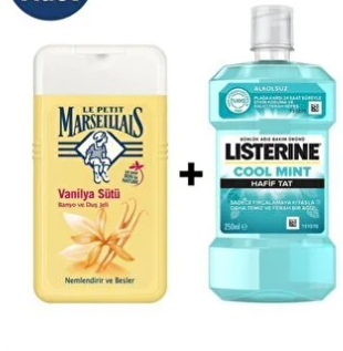 Listerine Total Care Hafif Tat Alkolsüz 250 ml + Le Petit Marseillais Vanilya 250 ml