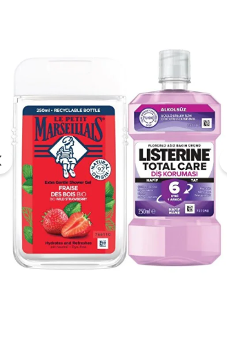 Listerine Total Hafif Nane 250ml + LPM Çilek 250Ml