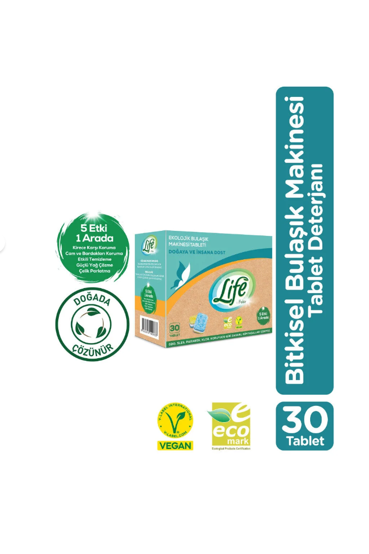 Life By Fakir Ekolojik Vegan Bulaşık Makinesi Tablet Deterjanı