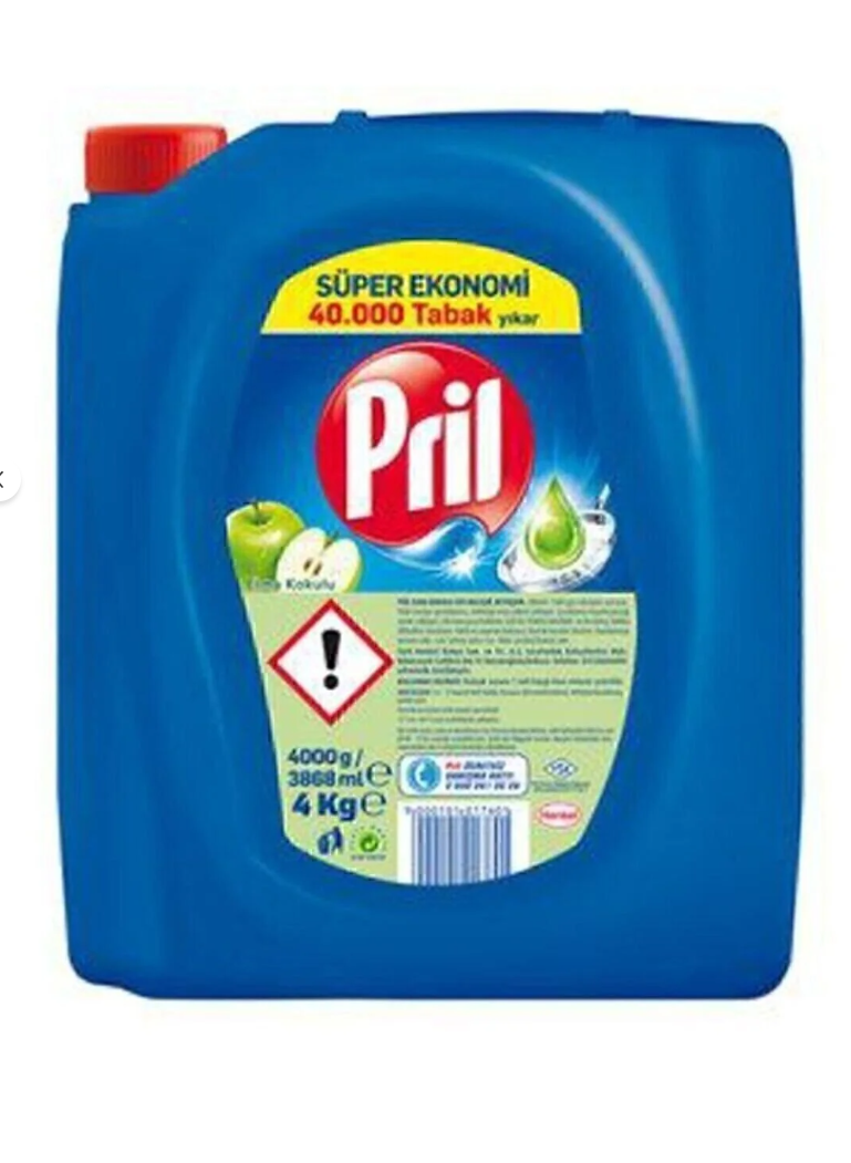 PRİL 4 KG. BULAŞIK DETERJANI ELMA *4