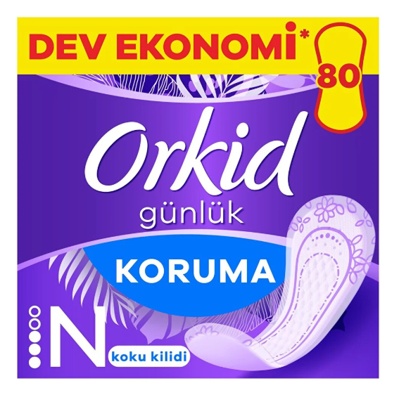 Orkid Günlük Ped Normal Dev Ekonomi Paketi 80'li