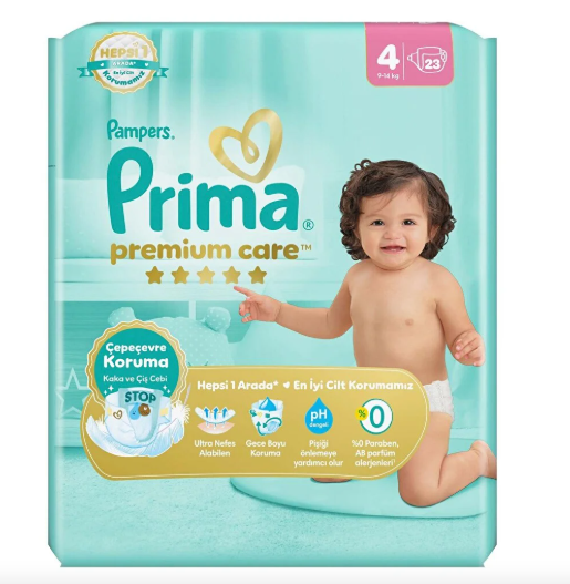 Prima Bebek Bezi Premium Care 4 Numara 23'lü