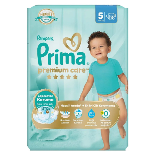 Prima Bebek Bezi Premium Care 5 Numara 19'lu