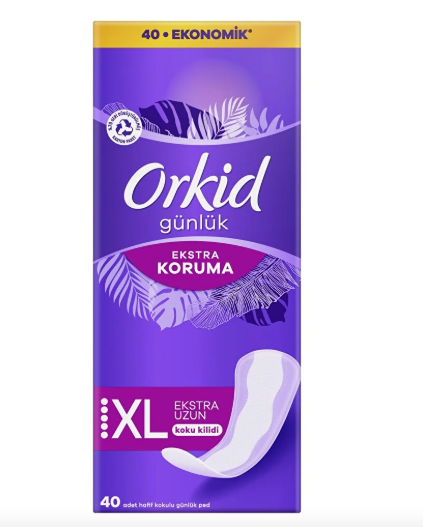 Orkid Extra Koruma Extra Uzun Günlük Ped 40'lı