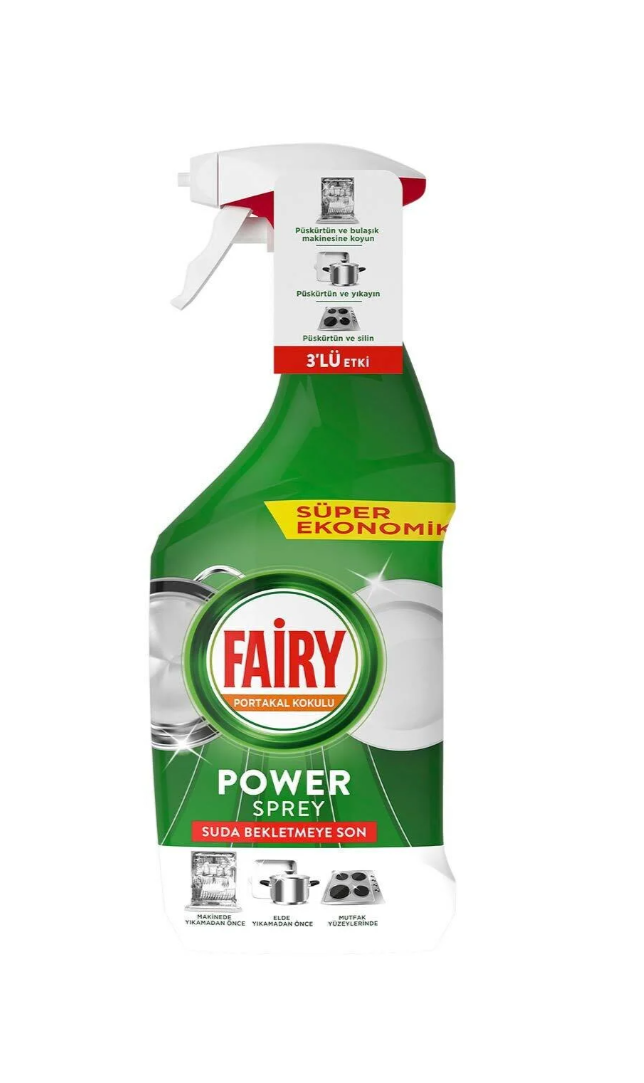 Fairy Power Sprey 3’ü 1 Arada Bulaşık Ve Mutfak Portakal Kokulu 800 ml