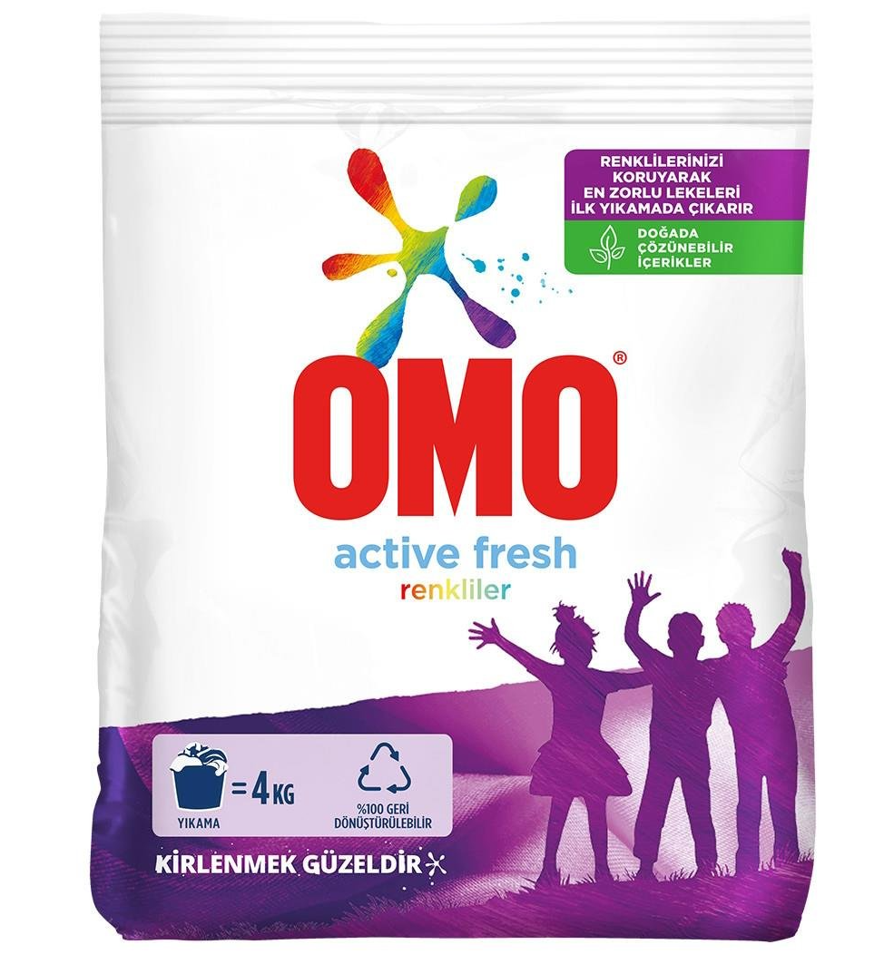 Omo Matik Color 4 Kg Renkliler için Çamaşır Deterjanı