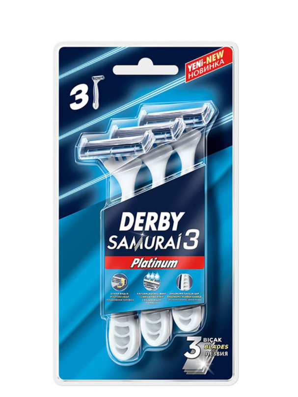 Derby Samurai 3 Platinum 3'lü Blister