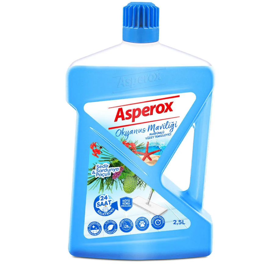 Asperox Okyanus Maviliği Sedir ve Sardunya Yüzey Temizleyici 2,5 litre