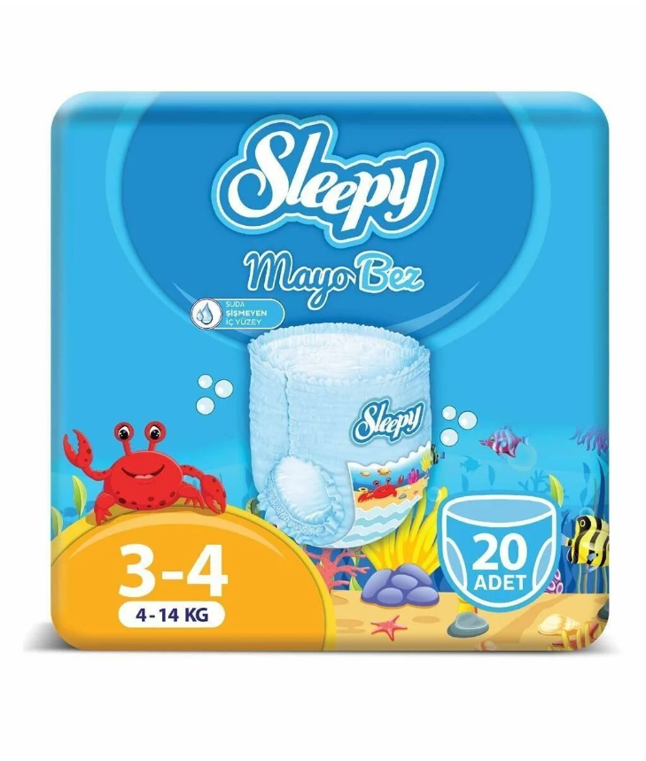 Sleepy Mayo KÜLOT Bez 3-4 Numara Maxi 20 Adet (4-14kg)